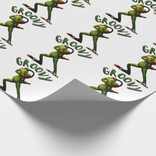 Papel De Presente Sapo Verde Groovy