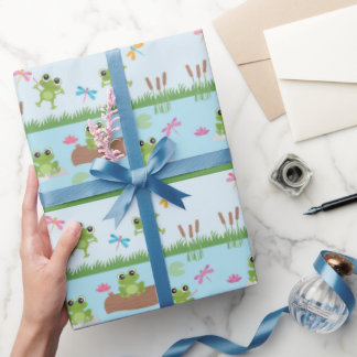 Papel De Presente Sapos bonitos em Pond