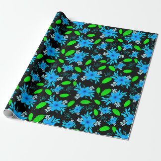 Papel De Presente Sapphire Garden Wrapping Paper"