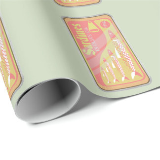 Papel De Presente Sardinha no estilo poster