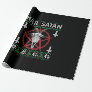 Papel De Presente Satã de granizo Cabeça Pentagram Funny Satanás 