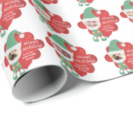 Papel De Presente Saudação Personalizada da Família Elf Natal 4