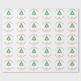 Papel De Presente Saudações de Festa de Natal