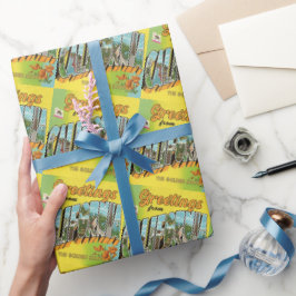 Papel De Presente Saudações viagens vintage da Califórnia