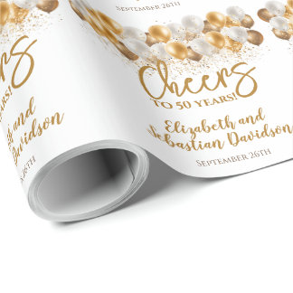 Papel De Presente Saúde Para 50 Anos De Aniversário