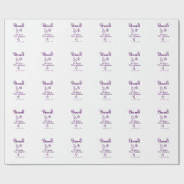 Papel De Presente Saúde para o futuro Sra. Adicione noiva nome rabis