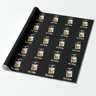 Papel De Presente Saxo-Phone Piadas de Celular Engraçadas Fundo Escu