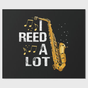 Papel De Presente Saxofone Engraçado