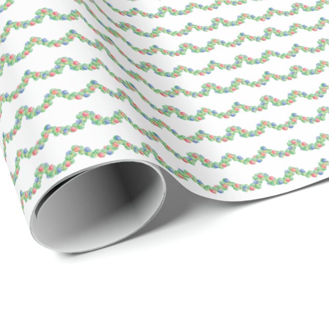 Papel De Presente Scallop Shell Garlands Wrapping Paper (Ponta do rolo)