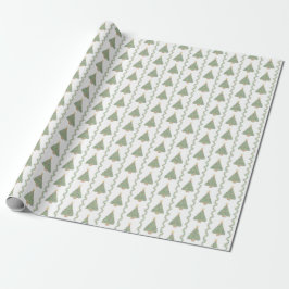 Papel De Presente Scallop Shell Trees and Boughs Wrapping Paper