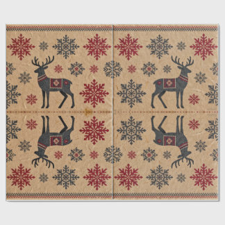Papel De Presente Scandinavian Folk Art Pattern Wrapping Paper