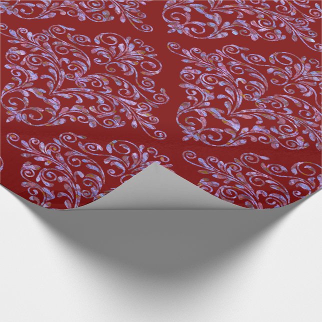 Papel De Presente Scarletphylo Elegant Royal Damask 30" x 6' (Ponta)