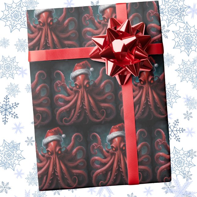 Papel De Presente Scary Cthulhu Lovecraft Horror de Natal (Criador carregado)