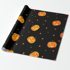 Papel De Presente Scary Jack-o'-lanterna - Festa de Halloween