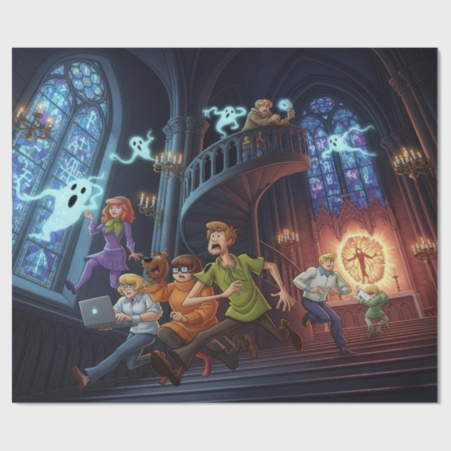Papel De Presente Scooby-Doo: Quebra de Presente no Gateway Gótico (Aberto)
