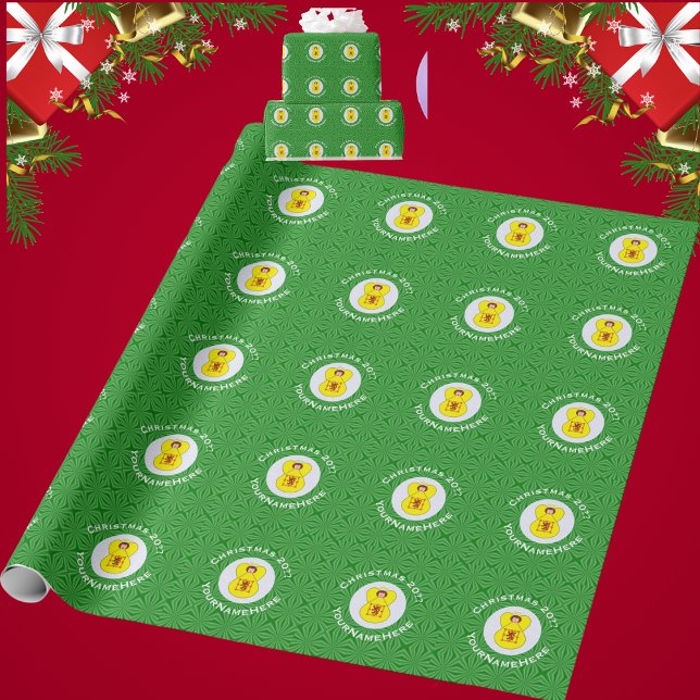 Papel De Presente Scot Lion Rampant Flag Angel Personalize (Criador carregado)