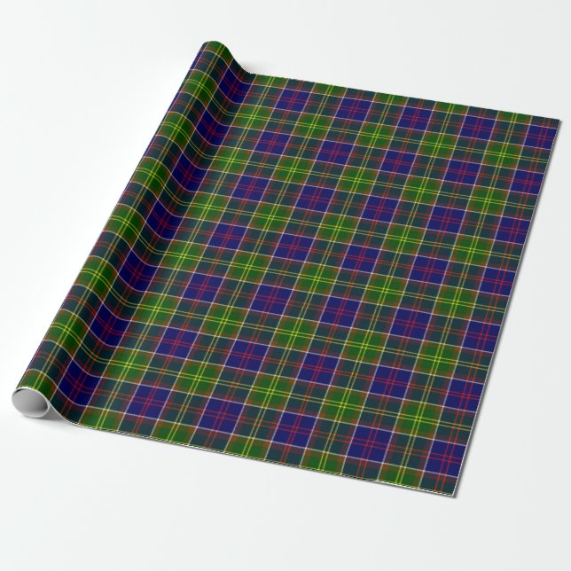 Papel De Presente Scotland Ayrshire District Tartan (Desenrolado)
