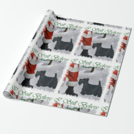 Papel De Presente Scottish Terrier Christmas