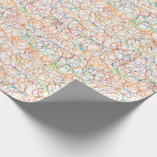 Papel De Presente Scribbles coloridos