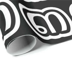 Papel De Presente Script Tailandês Número 3 / Três / ๓ (Sam)