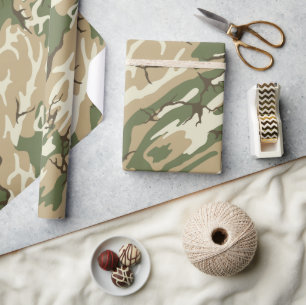 Papel De Presente Scrub Camo