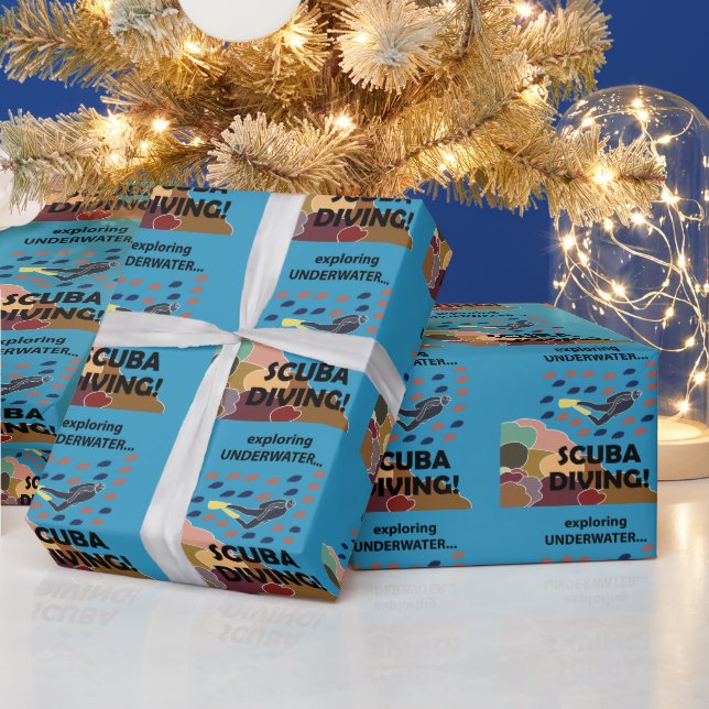 Papel De Presente Scuba Diver (Feriados)