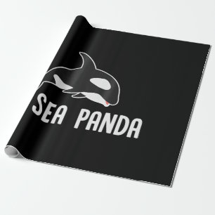Papel De Presente Sea Panda - Baleia Assassina Engraçada Biologia Ma