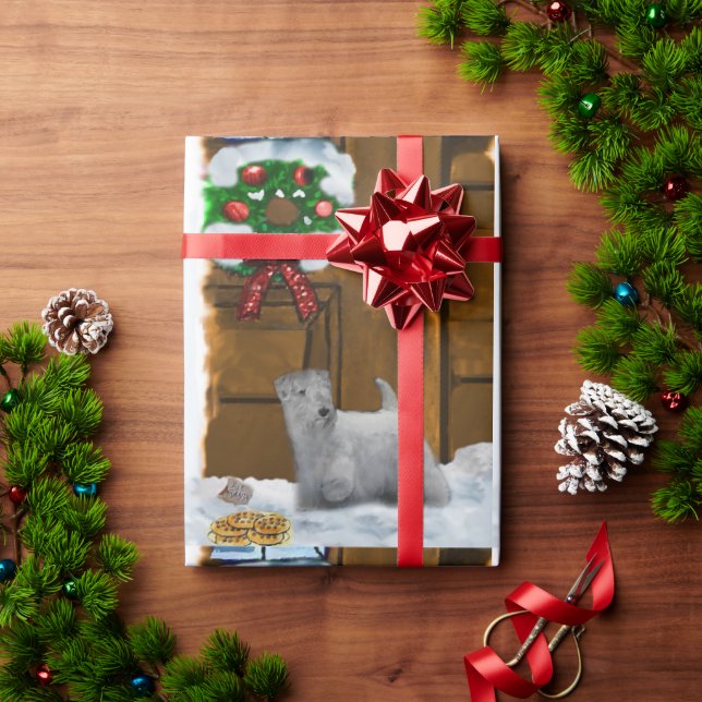 Papel De Presente Sealyham Terrier Christmas (Presente de Natal)