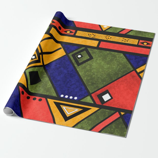 Papel De Presente Seamless african ethno traditional texture pattern (Desenrolado)