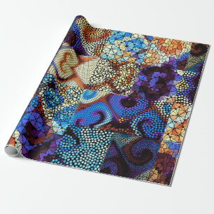 Papel De Presente Seamless background pattern. Mosaic art pattern ba