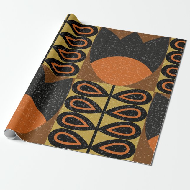 Papel De Presente seamless pattern in scandinavian design style. Ret (Desenrolado)
