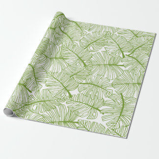 Papel De Presente Seamless pattern Monstera leaves background. Flora