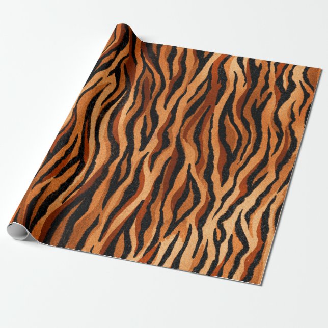Papel De Presente seamless tiger skin pattern. hand drawn (Desenrolado)