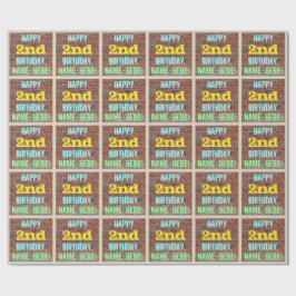 Papel De Presente Segundo aniversário inspirado no Grafite de parede