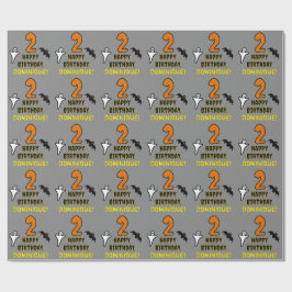 Papel De Presente segundo aniversário: Tema do Dia das Bruxas Spooky