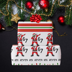 Papel De Presente Seis Sete 67 6 7 6-7 Meme Papai Noel Dublagem Nata