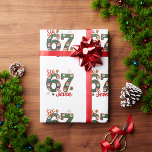 Papel De Presente Seis Sete 67 6 7 Meme Natal Xmas Papai Noel Chapéu