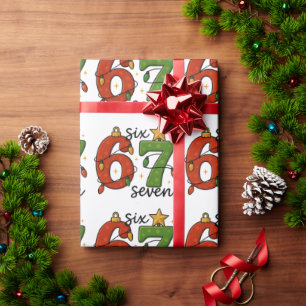 Papel De Presente Seis Sete 67 Meme Divertido Natal