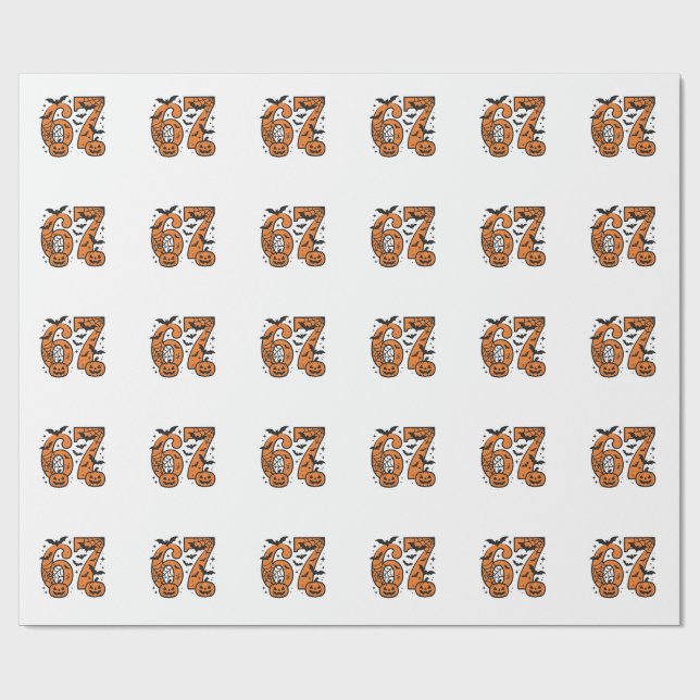 Papel De Presente Seis Sete Memes Halloween 67 Mason Spooky (Aberto)