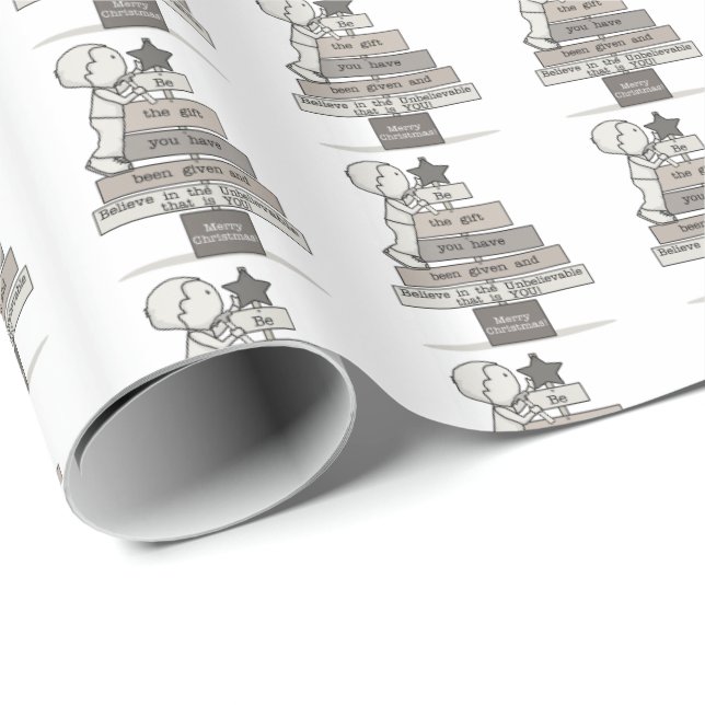 Papel De Presente Seja a árvore de Natal do presente (Ponta do rolo)