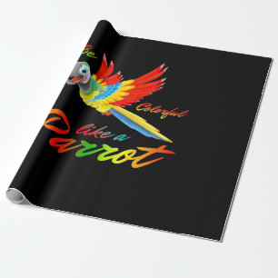 Papel De Presente Seja Colorida Como Um Papagaio