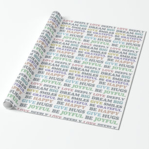 Papel De Presente Seja feliz
