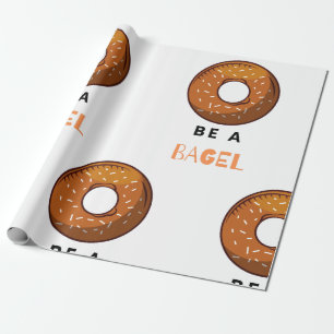 Papel De Presente Seja um Design do Lover Bagel Funny Comida