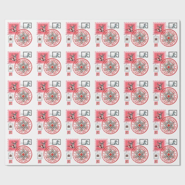 Papel De Presente Selos de Natal com Tema Médico e Clipart de Férias (Aberto)