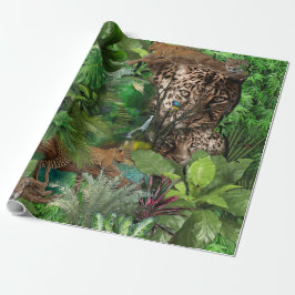 Papel De Presente Selva Africana alegre