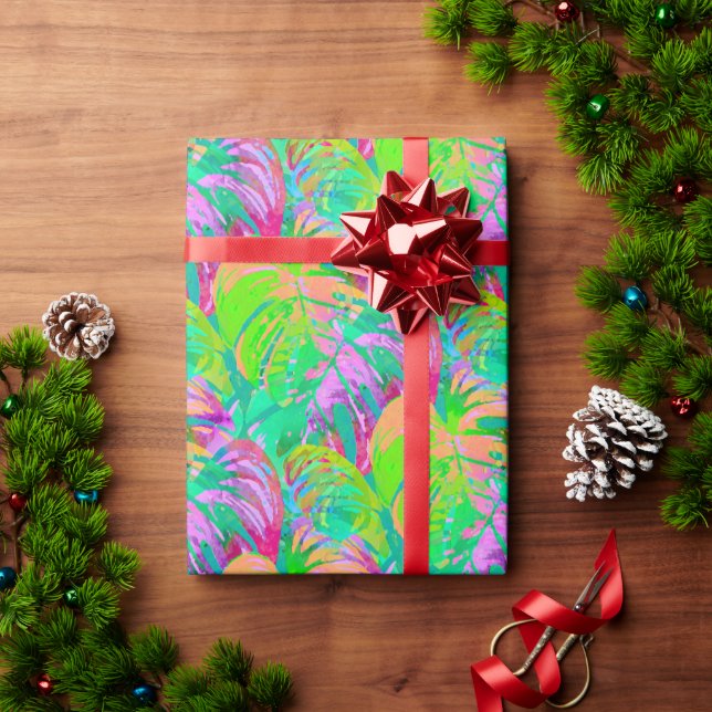 Papel De Presente Selva Alienígena Psicodélica Psicótica (Presente de Natal)