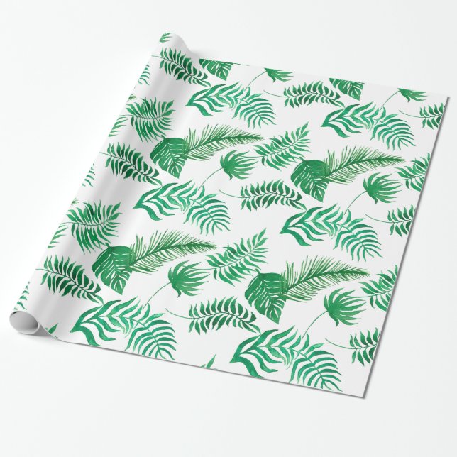 Papel De Presente Selva levemente dispersada Fonds (Desenrolado)