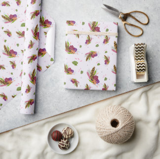 Papel De Presente Selva Selvagem Bloom