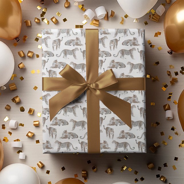 Papel De Presente Selva Selvagem Selvagem Safari Padrão (Criador carregado)