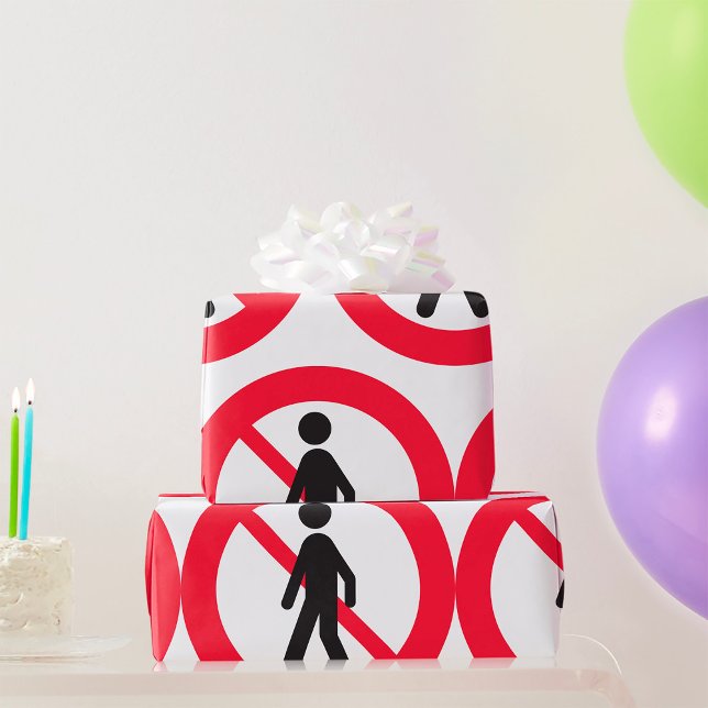 Papel De Presente Sem Sinal de Estrada de Pedestres (Criador carregado)